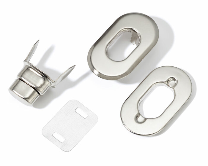 Prym Drehverschluss für Taschen, oval altsilber