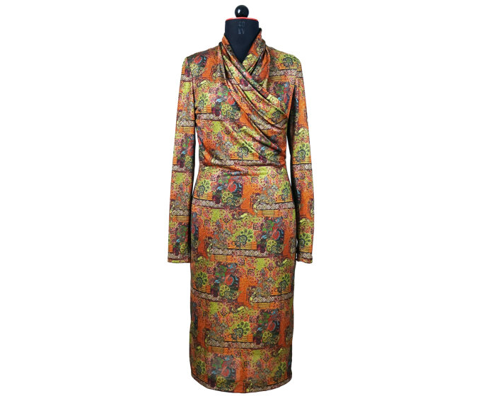 Zwischenmass Schnittmuster JERSEYKLEID MIT RAFFUNG