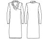 Zwischenmass Schnittmuster JERSEYKLEID MIT RAFFUNG