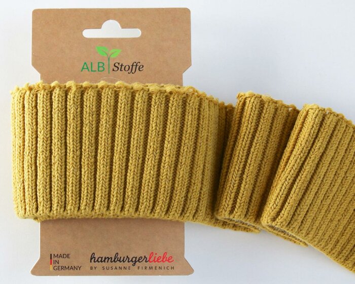 Bio-Bündchen CUFF ME COZY, senfgelb, Albstoffe