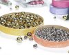 Glöckchen mit Öse SCHELLE, Metall, silber oder gold silber 9 mm