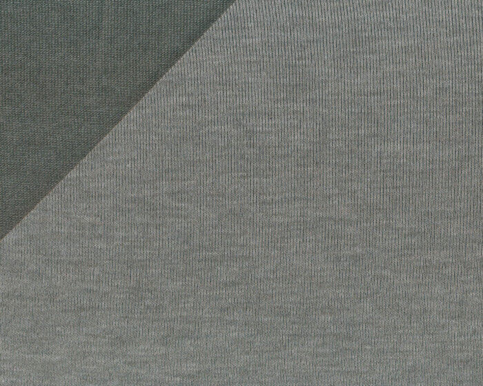 Doubleface-Viskose-Strick KIRSTEN, grüngrau