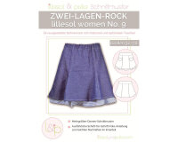 Damen-Schnittmuster Zwei-Lagen-Rock, lillesol women No.9