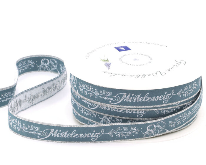 Webband KÜSSE UNTERM MISTELZWEIG von Acufactum