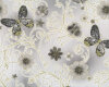 Patchworkstoff FLORAL IMPRESSIONS, Blumenranken, hellgrau