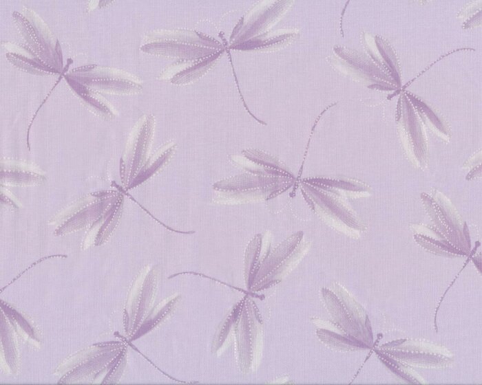 Patchworkstoff ESSENCE OF PEARL, Libellen-Silhouette, helllila