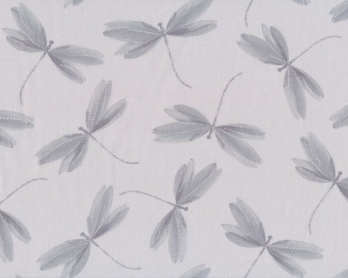 Patchworkstoff ESSENCE OF PEARL, Libellen-Silhouette, hellgrau