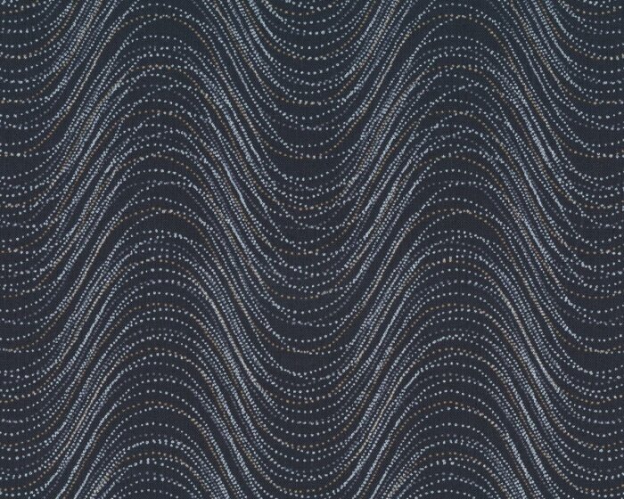 Patchworkstoff ESSENCE OF PEARL, Punkte-Wellen, anthrazit