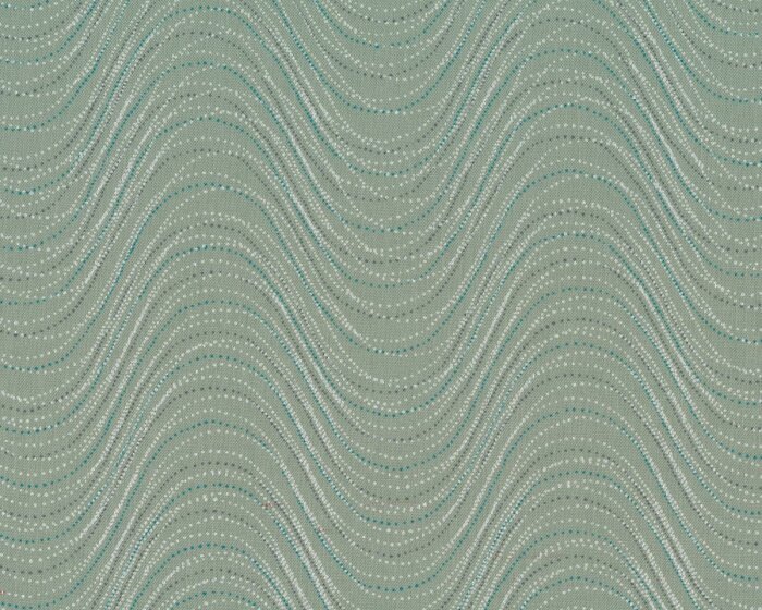 Patchworkstoff ESSENCE OF PEARL, Punkte-Wellen, lindgrün