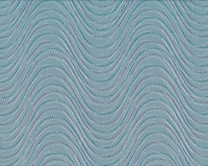 Patchworkstoff ESSENCE OF PEARL, Punkte-Wellen, türkis
