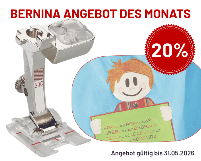 BERNINA Stickfuß mit transparenter Sohle # 39C