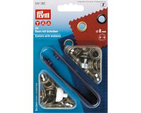 Ösen mit Scheiben, altmessing, Prym 11 mm