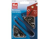 Ösen mit Scheiben, altmessing, Prym 11 mm