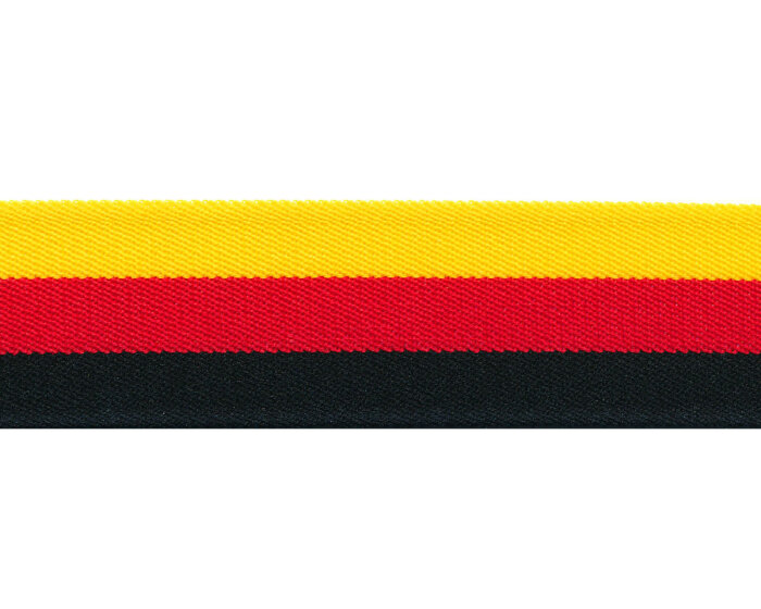 Hosenträger-Gummiband GORDON, schwarz-rot-gelb