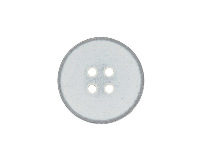 Metallknopf mit zartem Farbring, weiß, Union Knopf 20 mm