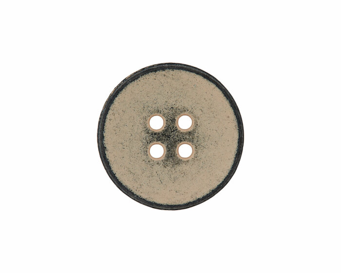 Metallknopf mit zartem Farbring, beige, Union Knopf 16 mm