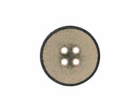 Metallknopf mit zartem Farbring, beige, Union Knopf 16 mm