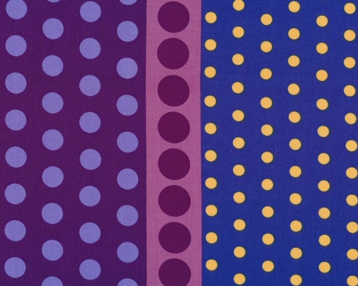 Patchworkstoff DOT CRAZY, Punkte-Bordüre, blau