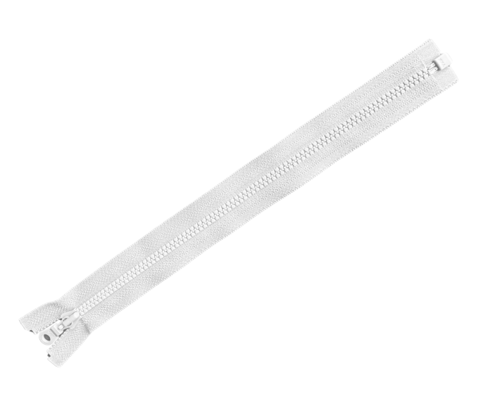 YKK Reißverschluss KUNSTSTOFFZAHN SCHMAL, teilbar weiß 40 cm