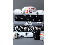 Jacquard-Strick MONO CRISS CROSS von Albstoffe, Kreuze, wollweiß