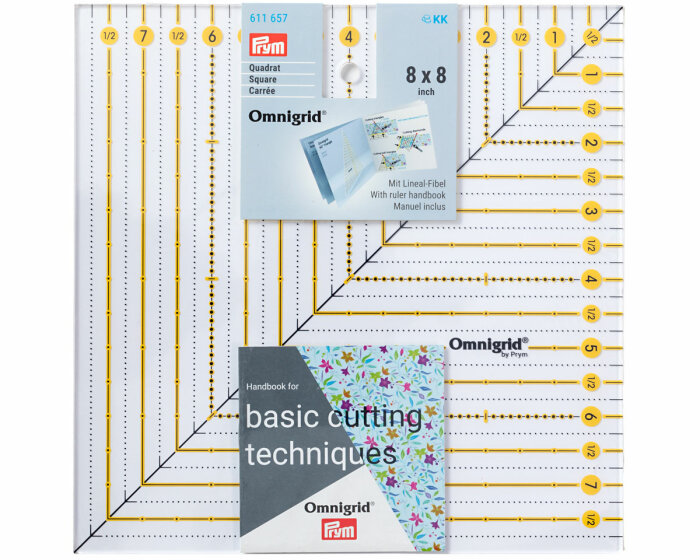 Patchwork-Lineal OMNIGRID Square, 8 x 8 inch, Prym