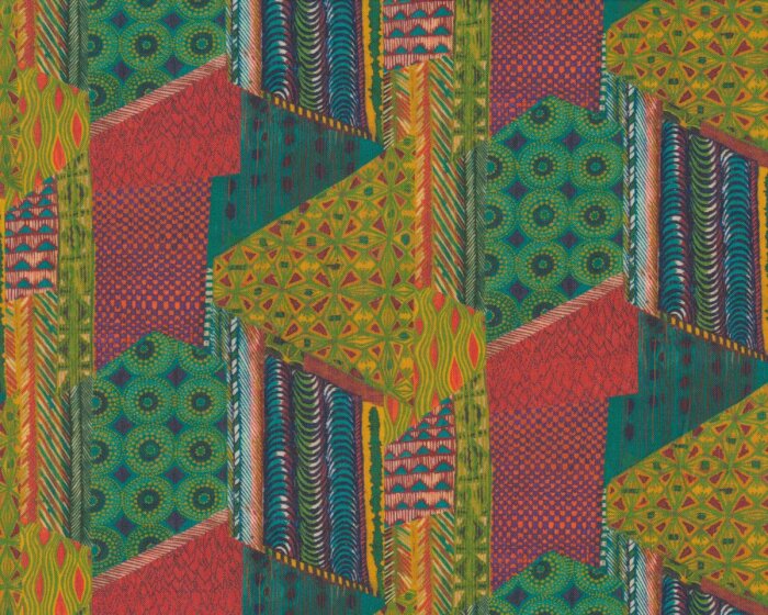 Deko-Baumwollstoff KIGALA, geometrisches Ornamentmuster