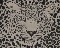 1,05-m-Rapport Baumwolljersey SAFARI, Leopard, grau