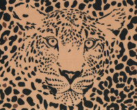 1,15-m-Rapport Baumwolljersey SAFARI, Leopard, dunkelbeige