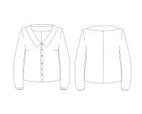 Zwischenmass Schnittmuster BLUSE MIT KRAGEN 168 K (Kleiner Umfang)
