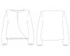 Zwischenmass Schnittmuster BLUSE MIT ASYMETRIE 168 K (Kleiner Umfang)