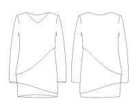 Zwischenmass Schnittmuster LAGENBLUSE 168 K (Kleiner Umfang)