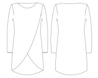 Zwischenmass Schnittmuster LANGER PULLOVER 168 K (Kleiner Umfang)