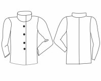 Zwischenmass Schnittmuster JACKE MIT STEHKRAGEN 168 K (Kleiner Umfang)