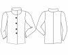Zwischenmass Schnittmuster JACKE MIT STEHKRAGEN 168 K (Kleiner Umfang)