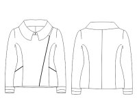 Zwischenmass Schnittmuster BIKERJACKE 168 K (Kleiner Umfang)