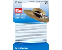 3 m Elastische Kordel HUTGUMMI, Prym silber metallic