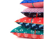 Jacquard-Strick BOTANICAL TRAIL, orange, Albstoffe