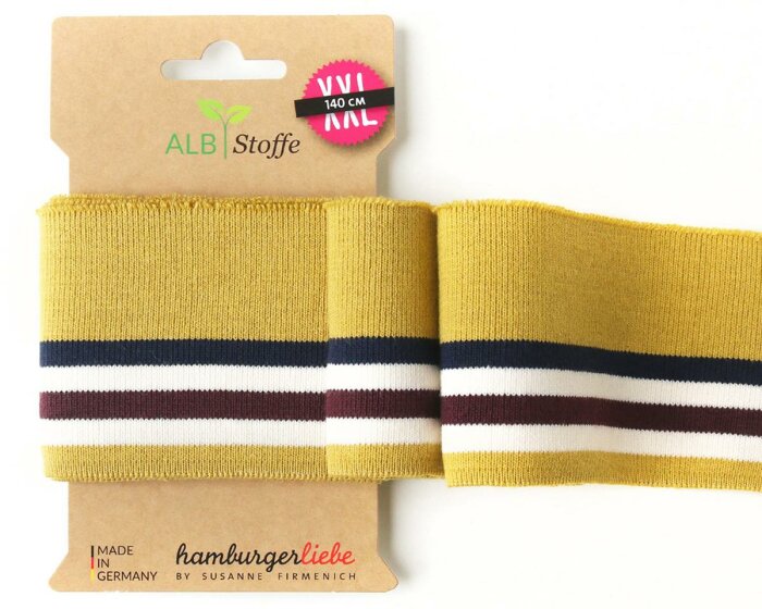 Bio-Bündchen CUFF ME COLLEGE BOTANICAL, senfgelb