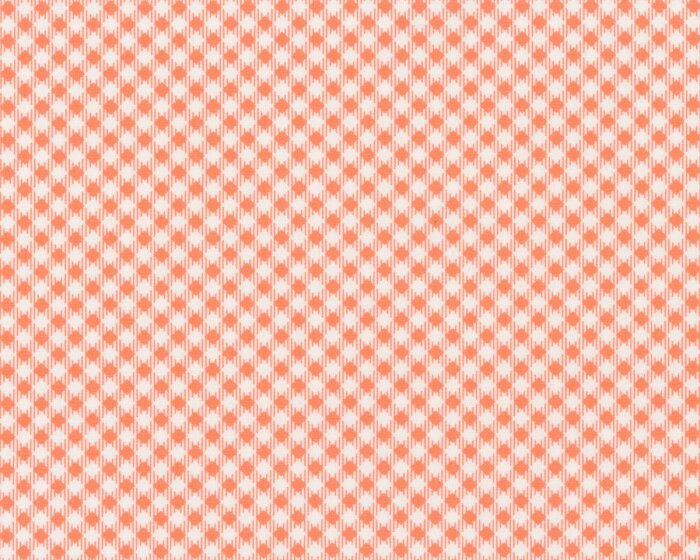 Popeline-Patchworkstoff LES PETITS, Karo, lachsrot