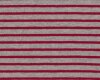 Baumwoll-Jersey CAMPAN, Streifen, grau meliert-rot
