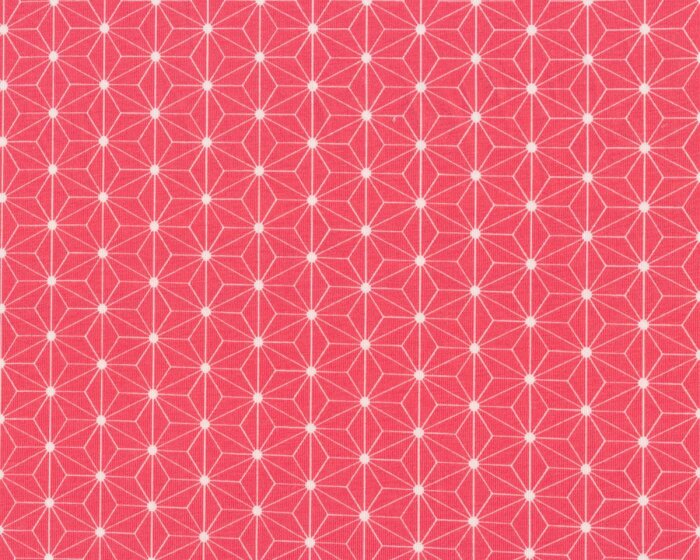 Baumwolljersey AVALANA KALEIDOSKOP, Sterne, lachsrot