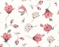 Baumwolljersey AVALANA MAGNOLIA, Blüten, rosa