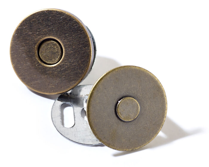 Magnetverschluß für Taschen, Prym silber