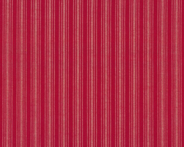 Baumwoll-Webstoff NORDSÖ, Streifen, rot-natur