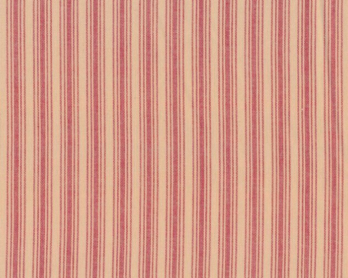 Baumwoll-Webstoff NORDSÖ, Streifen, natur-rot