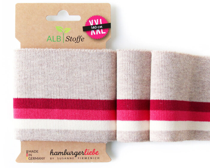 Bio-Bündchen CUFF ME COLLEGE CHECK POINT, natur, Albstoffe