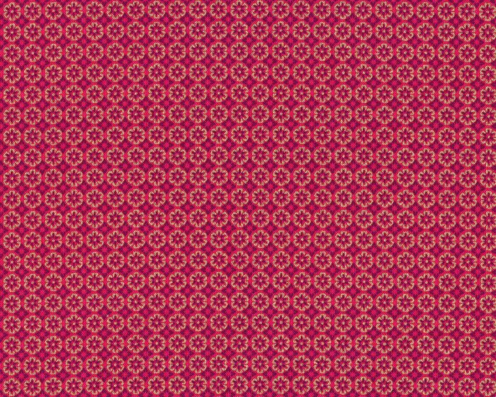 Patchworkstoff BUTTERFLY JEWEL, Blütenkreise, fuchsia-gold