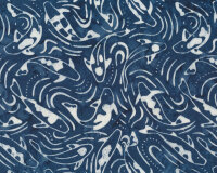 Batik-Patchworkstoff BALI SPLASH, Haie, nachtblau