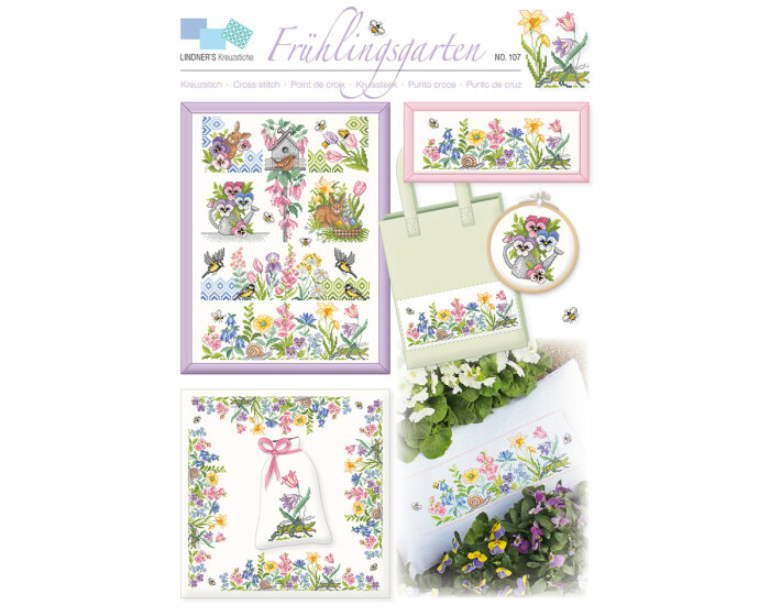 Stickvorlage: Frühlingsgarten, Lindners Kreuzstiche