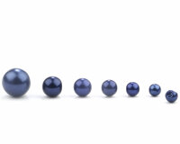 Kunststoffknopf PERLE mit Steg, Perlmuttoptik blau 12 mm